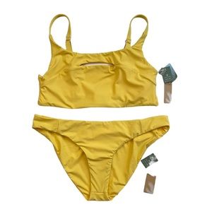 Swim Systems Two Piece Bikini Yellow NWT